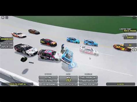 Roblox Nascar Ai Crashes At Talladega Youtube