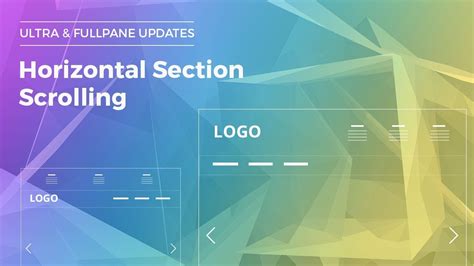 Tutorial Horizontal Section Scrolling Youtube