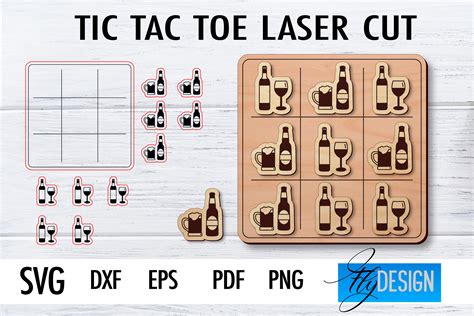 Tic Tac Toe Laser Cut SVG Game SVG Graphic By Flydesignsvg Creative