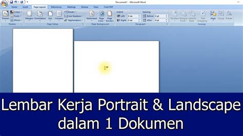 Tips Membuat Lembar Kerja Portrait Dan Landscape Dalam 1 Dokumen Microsoft Word Jendela