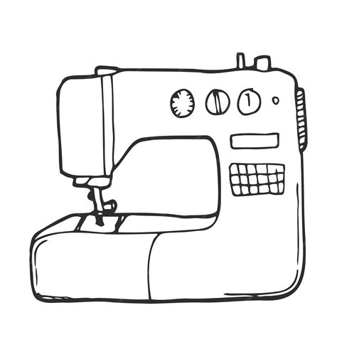 Premium Vector Sewing Machine Icon Line Sketch Icon Stock Vector