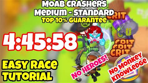 MOAB Crashers Bloons TD 6 BTD6 Easy Race Tutorial No MK Mobile