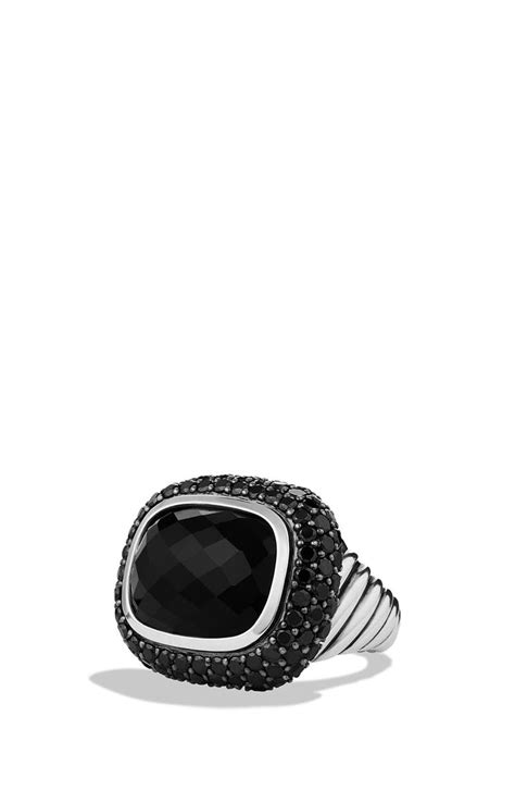 David Yurman Waverly Limited Edition Ring With Black Onyx And Black