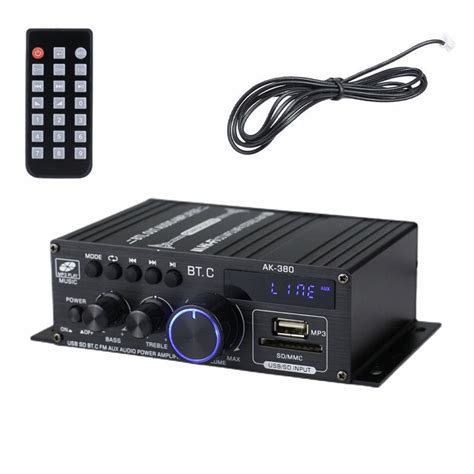 WZMACNIACZ STEREO BLUETOOTH 5 0 USB FM AUX 400W Sklep Opinie Cena W