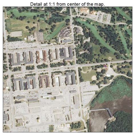 Aerial Photography Map Of Rock Island Arsenal IL Illinois