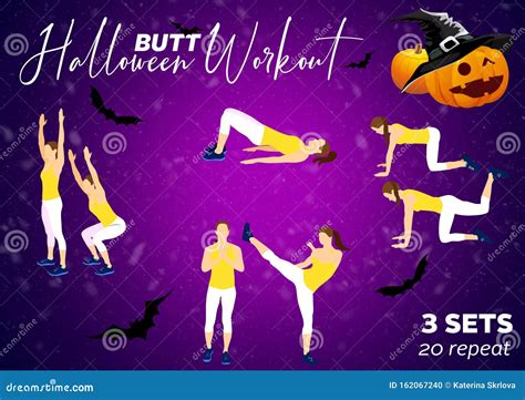 Happy Fitness Halloween Motivation for Your Better Workout Stock ...