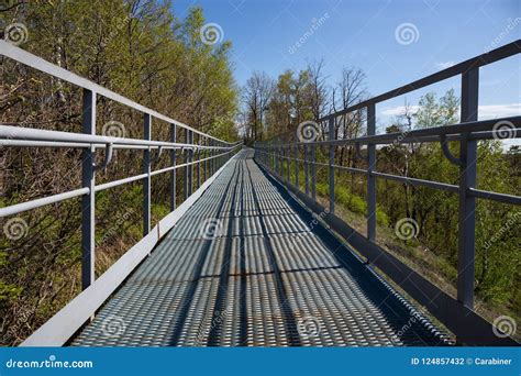 Metal Pedestrian Viaduct Royalty Free Stock Image