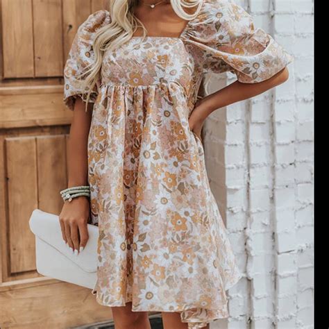 Storia Multi Floral Babydoll Dress Gem