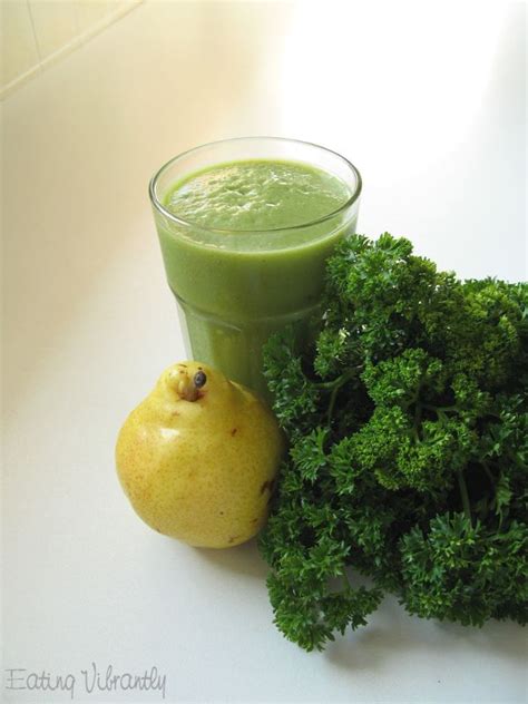 Parsley Pear Green Smoothie Recipe Eating Vibrantly