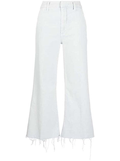 Buy Mother The Roller Crop Prep Fray Clear Jeans At 25 Off Editorialist