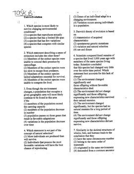 Living Environment Regents Review Evolution By Breanna Podmore TPT