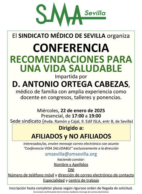 Conferencia Recomendaciones Para Una Vida Saludable Del Dr Antonio