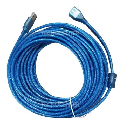 Cable Prolongador Usb Macho Hembra Mts Con Filtro Mallado Color