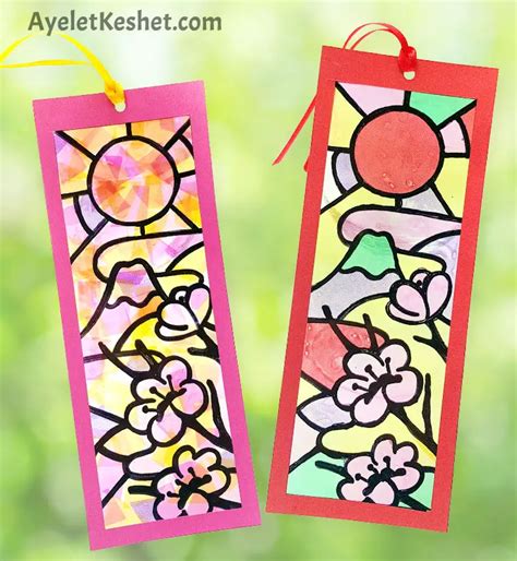 DIY bookmark craft with stained glass - Ayelet Keshet