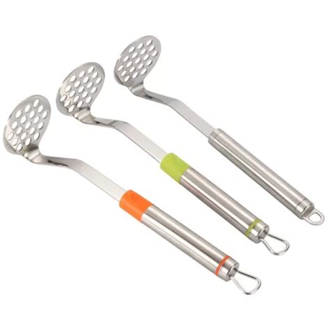 Stainless Steel Potato Masher Hand Tool Heavy Duty Small Hole Mashing