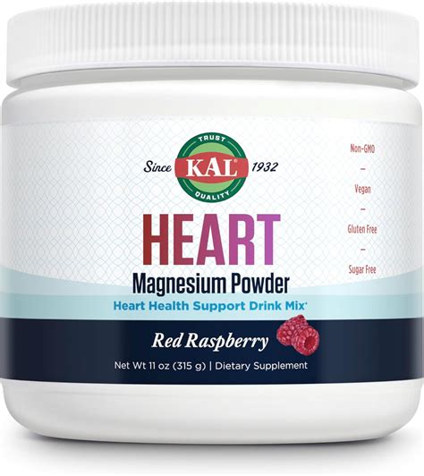 Amazon Kal Heart Magnesium Powder Red Raspberry Flavor Heart