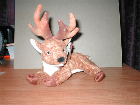 New Ty Beanie Baby Roxie The Black Nose Reindeer Inch Ebay