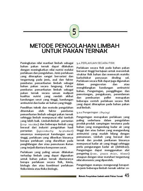 PDF Metode Pemanfaatan Limbah Sebagai Pakan DOKUMEN TIPS