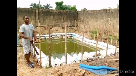 Earthen Fish Pond Construction In Lagos Nigeria Youtube