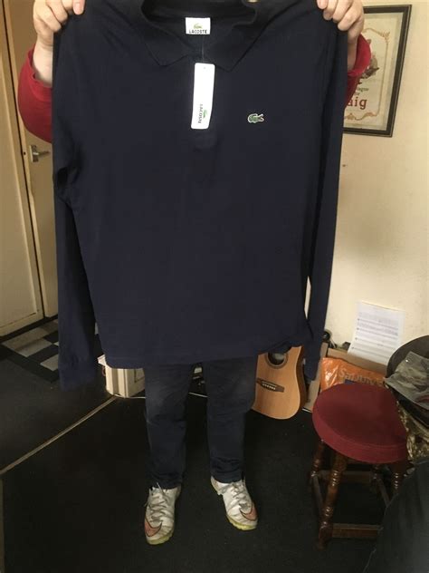 Lacoste Dark Blue Polo Shirt Long Sleeved Xl Bnwt Ebay