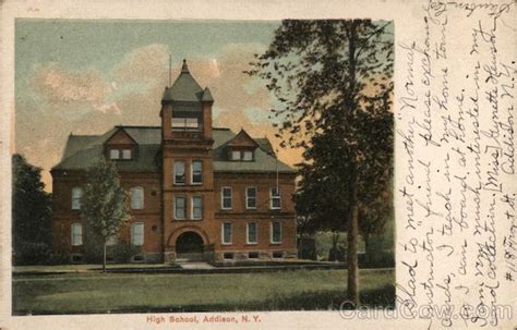 High School Addison Ny Postcard