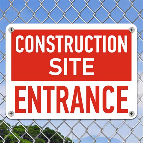 Construction Site Entrance Sign Save 10 Instantly