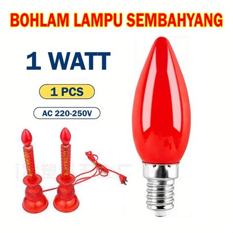 Jual Bohlam Lampu Led Sembahyang E Merah Sembayang Fitting Lampu Cabe