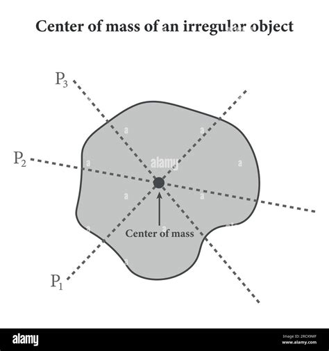 The Center Of Mass Of Irregular Shape Object Plumb Line Vector