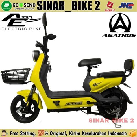 Jual Sepeda Listrik AGATHOS AE 330 500 Watt Electric E Bike 48V 12 Ah