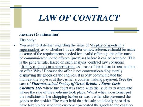 Ppt Law Of Contract Powerpoint Presentation Free Download Id3866648