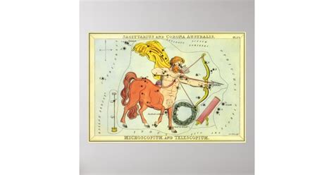 Vintage Zodiac Astrology Sagittarius Constellation Poster Zazzle