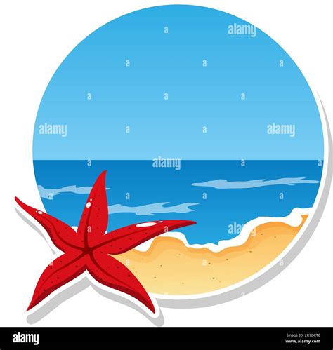 Vector Picture With Beach And Sea Stock Vector Image And Art Alamy