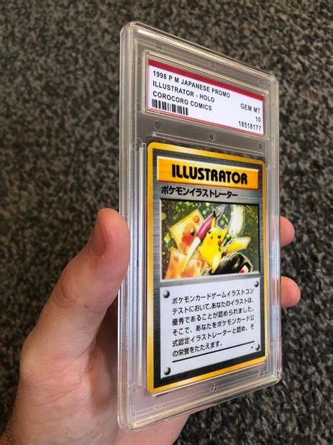 Pikachu Illustrator Holographic Gem Mint 10 Slabbed Display Etsy