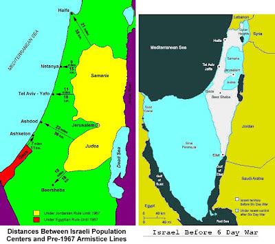 Israel Map 1967 Vs Today