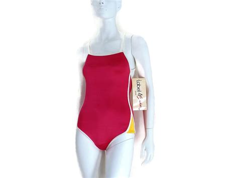 Jantzen Hot Pink And Yellow Swimsuit