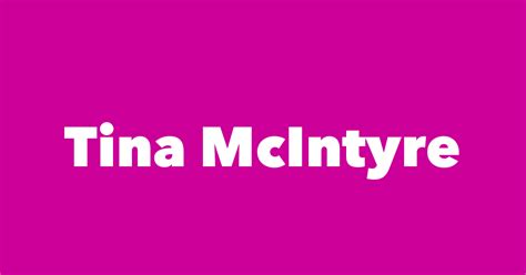 Tina McIntyre - Spouse, Children, Birthday & More