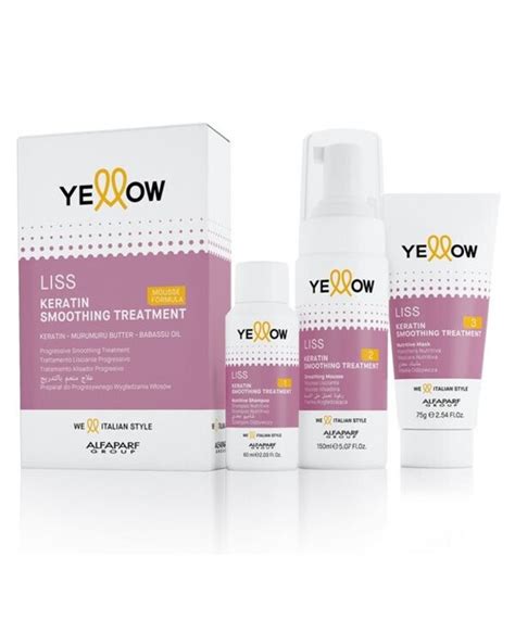 Yellow Набор кератиновое выпрямление волос Liss Keratin Smoothing ...