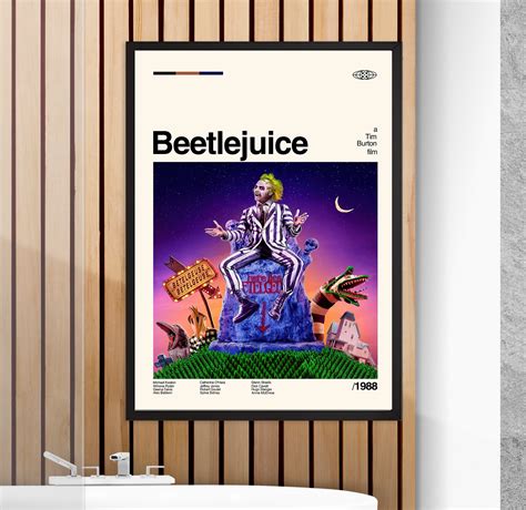 Beetlejuice Poster Beetlejuice Print Minimalist Movie Etsy