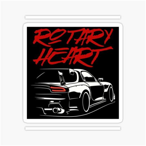 Rotary Heart Sticker For Sale By Instarallycars Redbubble