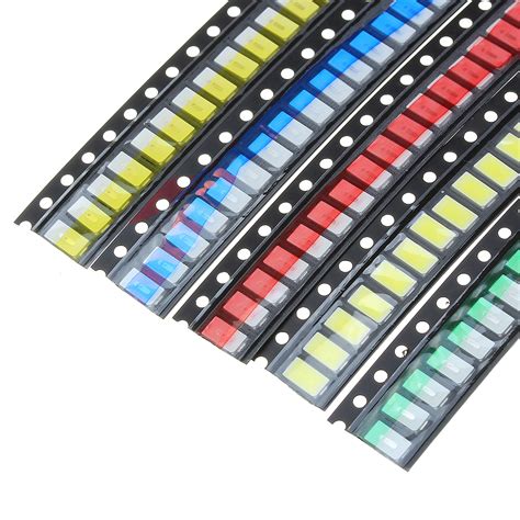 New 1000Pcs 5 Colors 200 Each 5730 LED Diode Assortment SMD LED Diode