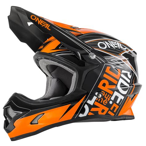 Casco Da Cross O Neal 3 SERIES FUEL NERO ARANCIONE 2018 Casco Cross