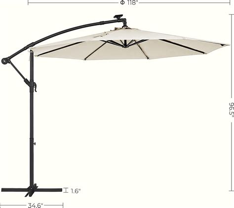 Parasol Met Led Verlichting Op Zonne Energie Verkeerslichtparasol