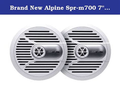 Brand New Alpine Spr M700 7 2 Way Pair Of Marine Coaxial Speaker