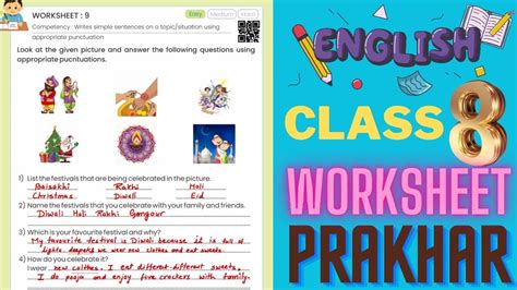 कक्षा 8 इंग्लिश वर्कबुक वर्कशीट 89 Class 8 Workbook Worksheet No 89 Prakhar English