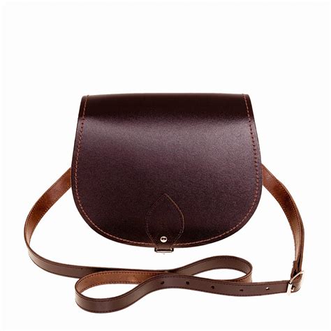 Dark Brown Leather Saddle Bag Zatchels