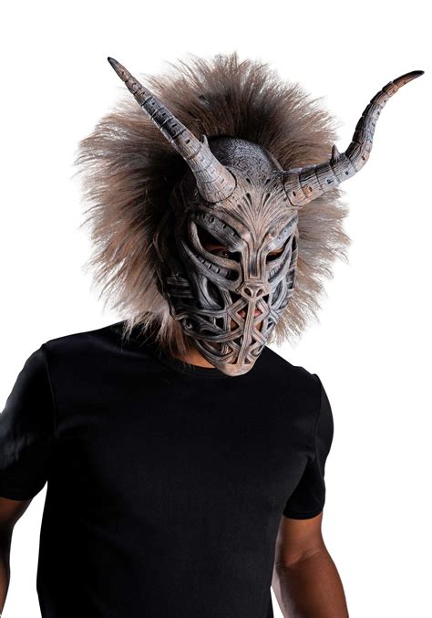 The Black Panther Killmonger Tribal Mask Tribal Mask Black Panther Faux Hair