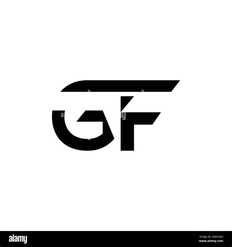 GF initiale Lettre Logo mixte Conception de Logo Type GF Lettre modèle