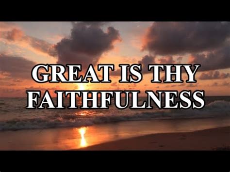 GREAT IS THY FAITHFULNESS Piano Instrumental With Lyrics YouTube