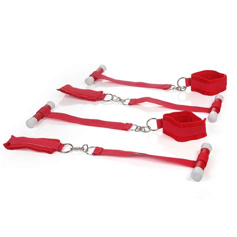 Kit Bondage Amarras Para Prender Na Porta Vermelho Sex Shop Loja