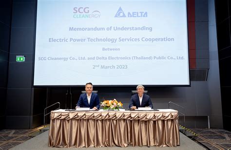 Delta And Scg Cleanergy Sign Mou For Cooperation In Renewable Energy